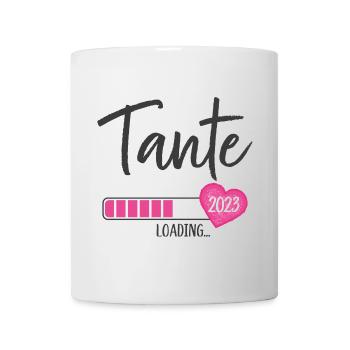 Tante Loading 2023 Herz Nichte Mädchen - Tasse - Weiß - Vorne