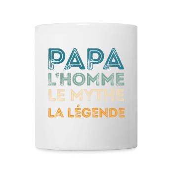 Papa Homme Mythe Légende - Mug blanc - blanc - Devant