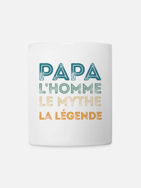 Papa Homme Mythe Légende - Mug blanc - blanc