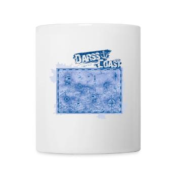 DarssCoast - Original Brand, VINTAGE Landkarte - Tasse - Weiß - Vorne