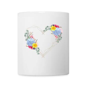 A heart to spring made of geometric shapes - Mug - white - Front