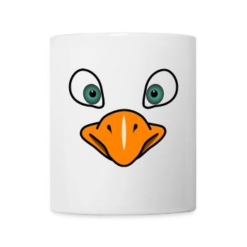Visage d’oiseau - Mug blanc - blanc - Devant