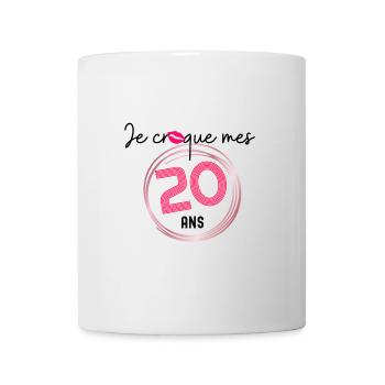 je croque mes 20 ans - Mug blanc - blanc - Devant