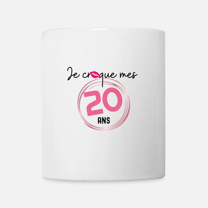 je croque mes 20 ans - Mug blanc - blanc