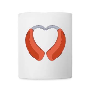 Heart Shaped Hearing Aid - Mug - white - Front
