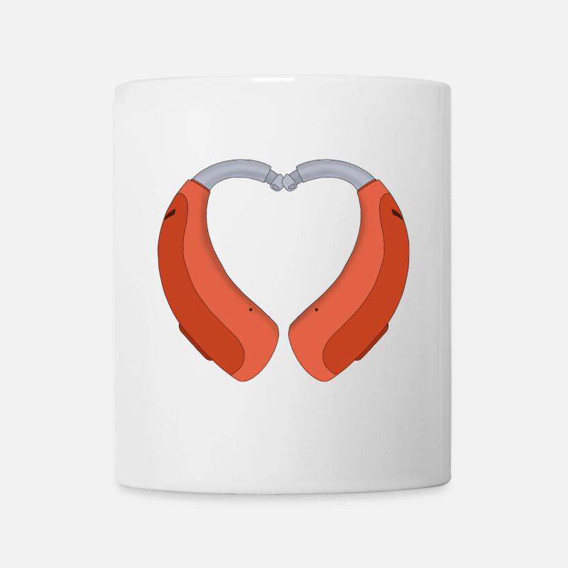 Herzförmiges Hörgerät - Tasse - Weiß