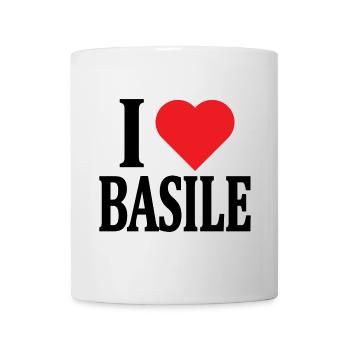 T-Shirt Ich liebe Basile T-Shirt Geschenkidee - Tasse - Weiß - Vorne