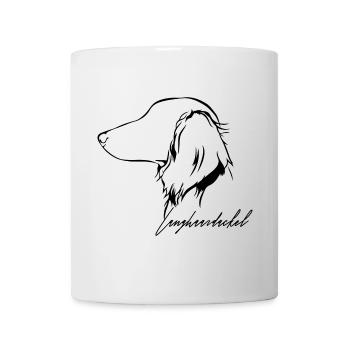 LANGHAARDACKEL Profil Hunde Hund Wilsigns - Tasse - Weiß - Vorne
