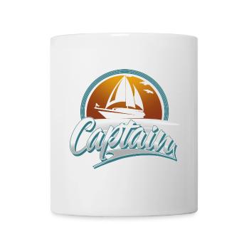 Capitaine Bateau à moteur Voilier Bateau Bateau - Mug blanc - blanc - Devant