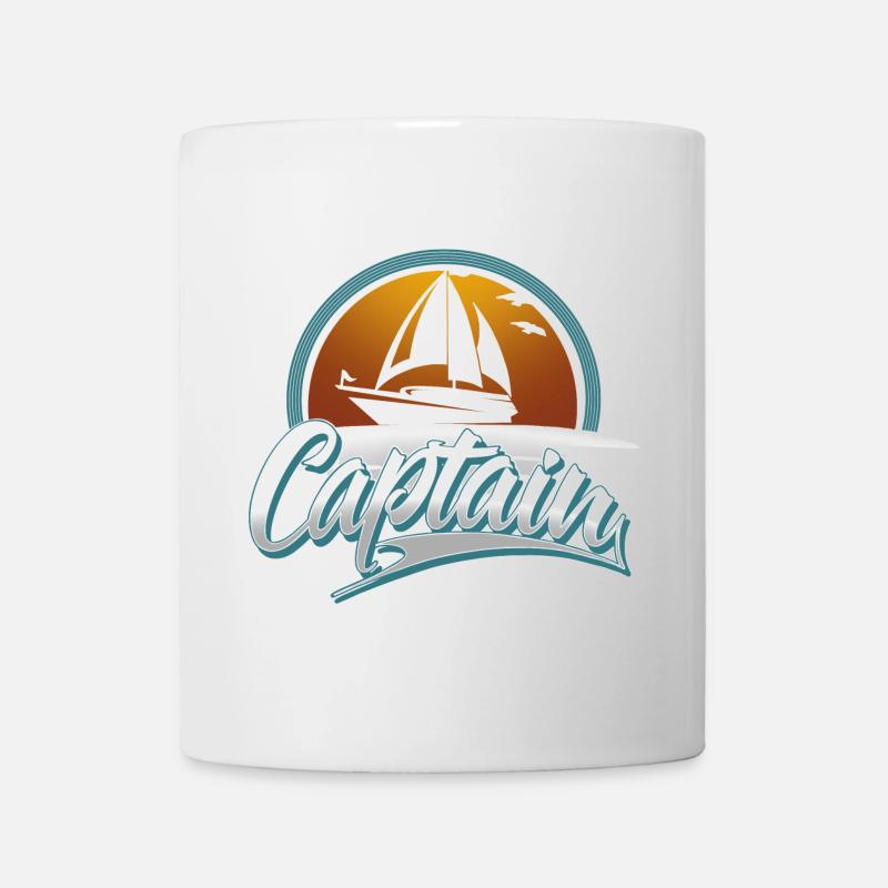 Capitaine Bateau à moteur Voilier Bateau Bateau - Mug blanc - blanc