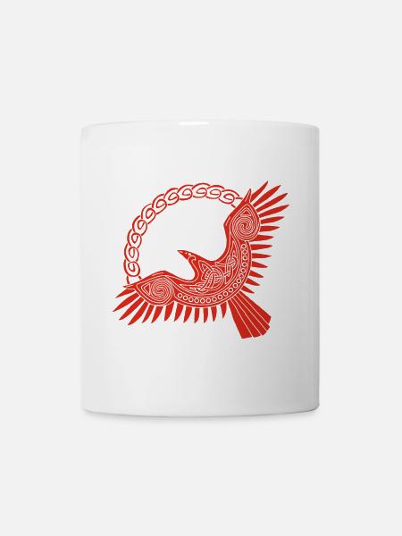 Aigle viking rouge - Mug blanc - blanc