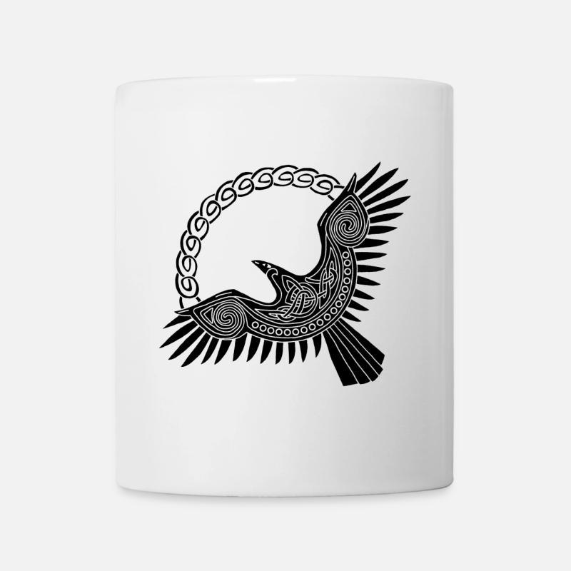 Aigle viking noir - Mug blanc - blanc