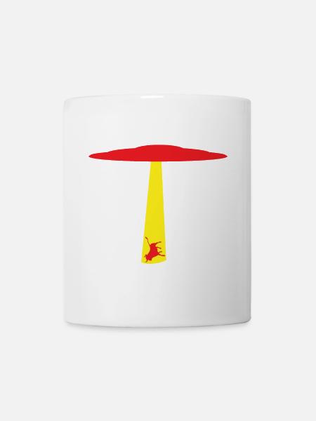 UFO abduction of a bull - Mug - white