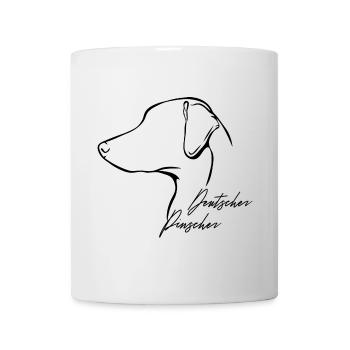 DEUTSCHER PINSCHER Profil Hunde Hund Wilsigns - Tasse - Weiß - Vorne