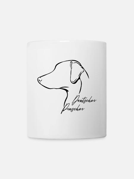 DEUTSCHER PINSCHER Profil Hunde Hund Wilsigns - Tasse - Weiß