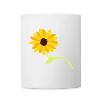 Fleur, Jaune, Fleur Jaune, Fleurs, Tournesol, Fleur - Mug blanc - blanc - Devant