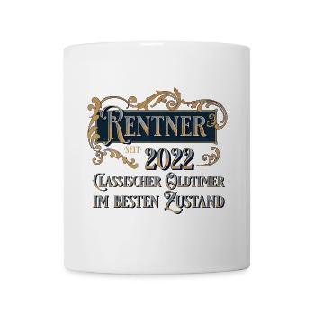 Rentner 2022 Oldtimer - Tasse - Weiß - Vorne