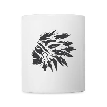 Symbole indien Illustration en chef Icône graphique - Mug blanc - blanc - Devant