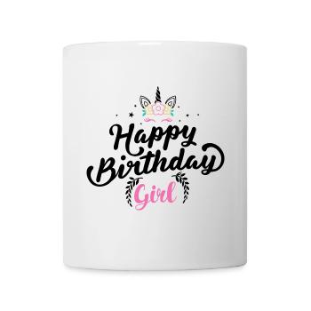 Floral Crown Girl Typography - Mug - white - Front