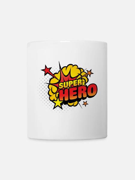 Superhelden Comic Explosion - Tasse - Weiß