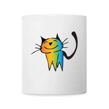 Cute Rainbow Cat - Tasse - Weiß - Vorne