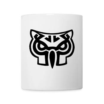 Black owl head - Mug - white - Front