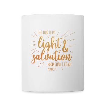 Le Seigneur est ma lumière et mon salut - Mug blanc - blanc - Devant