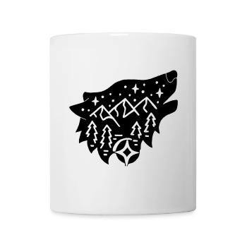 Black wolf totem of nature - Mug - white - Front