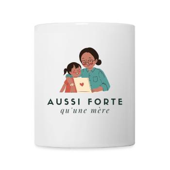 Aussi forte qu'une mère - Mug blanc - blanc - Devant