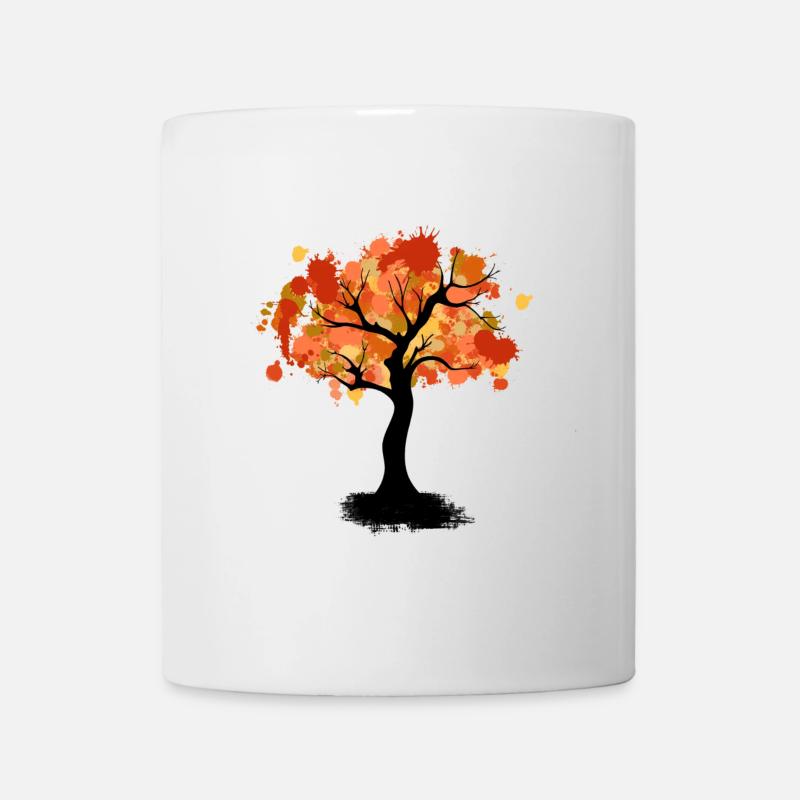 Herbstbaum - Tasse - Weiß