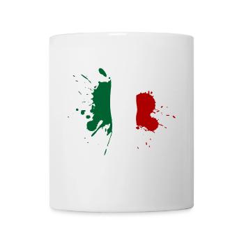 Italien Flagge Fleckendesign - Tasse - Weiß - Vorne
