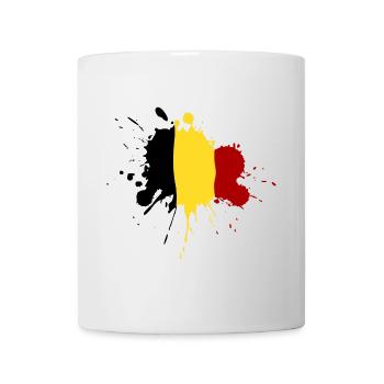 Belgique Flag Stain Design - Mug blanc - blanc - Devant