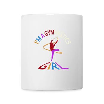 Je suis une fille de gymnastique - Mug blanc - blanc - Devant