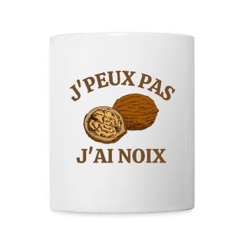 noix, ramasser des noix, saison des noix - Mug blanc - blanc - Devant
