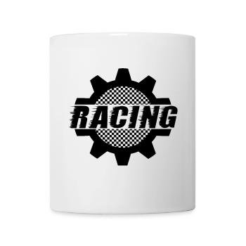 Racing - Motorsport Cog Wheel - Car Auto Window - Mug - white - Front
