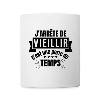 retraite, sénior, personne âgée - Mug blanc - blanc - Devant