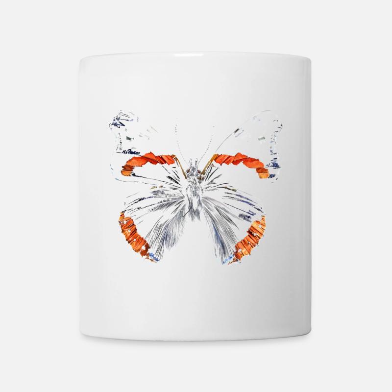 Schmetterling - Tasse - Weiß