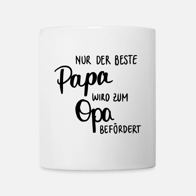 Nur der beste Papa wird zum Opa befördert - Tasse - Weiß