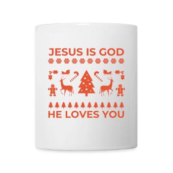 Jesus is God Christmas Motif - Mug - white - Front