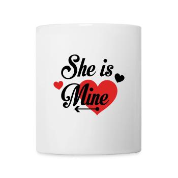 Love Heart with Typographic Feelings - Mug - white - Front