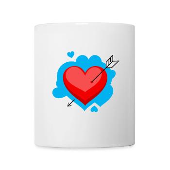 Heart with arrow and loving details - Mug - white - Front