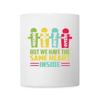 Alle haben das gleiche Herz - Tasse - Weiß - Vorne