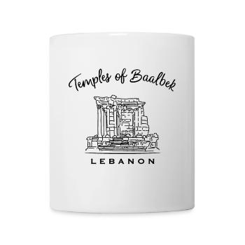 Libanon, Tempelanlagen von Baalbek, Weltkulturerbe - Tasse - Weiß - Vorne