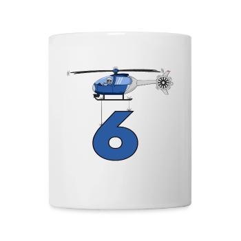 Helicopter 6th birthday - Mug - white - Front