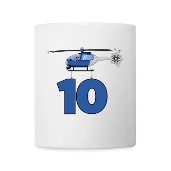 Helicopter 10th birthday - Mug - white - Front