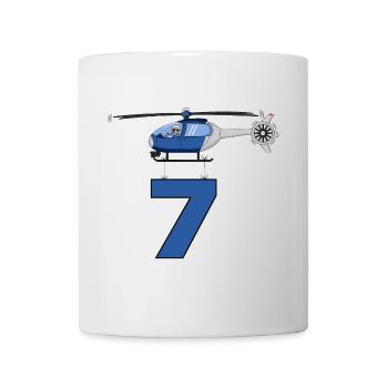 Helicopter 7th birthday - Mug - white - Front