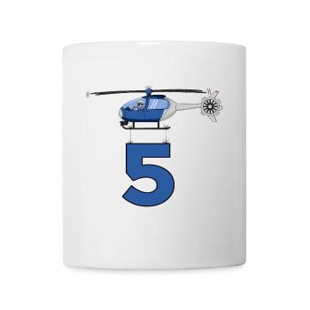 Helicopter 5th birthday - Mug - white - Front