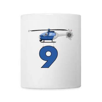 Helicopter 9th birthday - Mug - white - Front