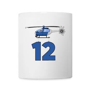 Helicopter 12th birthday - Mug - white - Front