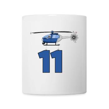 Helicopter 11th birthday - Mug - white - Front